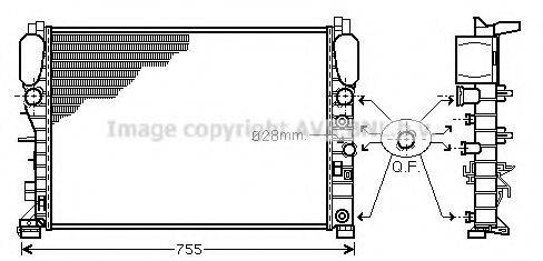 AVA QUALITY COOLING MSA2341 Радіатор, охолодження двигуна