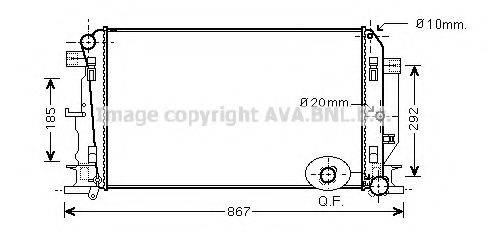 AVA QUALITY COOLING MSA2402 Радіатор, охолодження двигуна