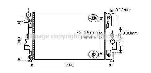 AVA QUALITY COOLING MSA2460 Радіатор, охолодження двигуна