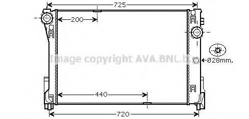 AVA QUALITY COOLING MSA2474 Радіатор, охолодження двигуна