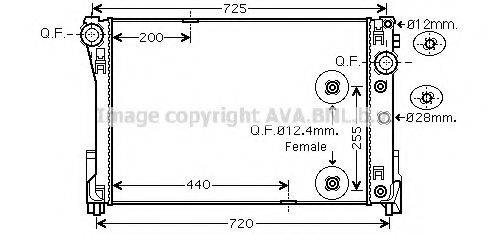 AVA QUALITY COOLING MSA2491 Радіатор, охолодження двигуна