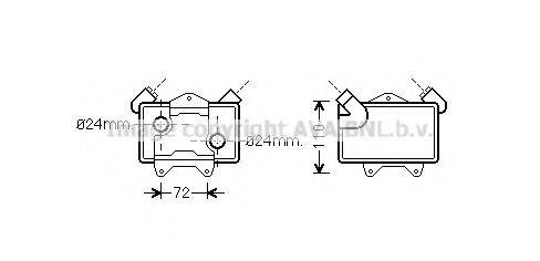 AVA QUALITY COOLING MSA3477 масляний радіатор, моторне масло