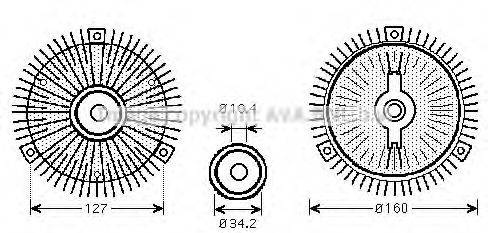 AVA QUALITY COOLING MSC414 Зчеплення, вентилятор радіатора