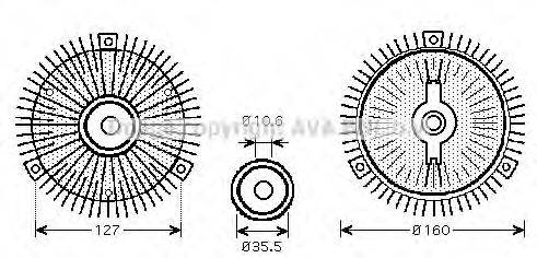 AVA QUALITY COOLING MSC417 Зчеплення, вентилятор радіатора