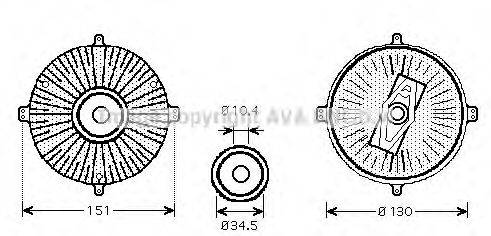 AVA QUALITY COOLING MSC420 Зчеплення, вентилятор радіатора