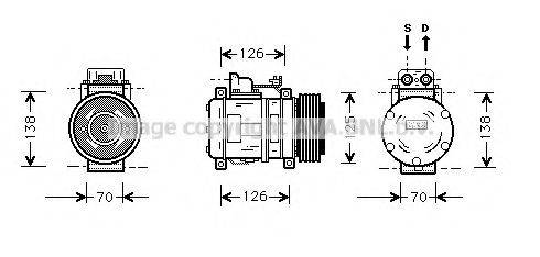 AVA QUALITY COOLING MSK057 Компресор, кондиціонер