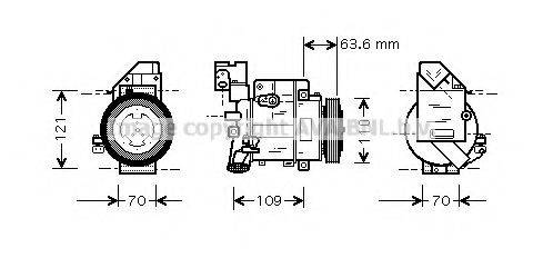 AVA QUALITY COOLING MSK075 Компресор, кондиціонер