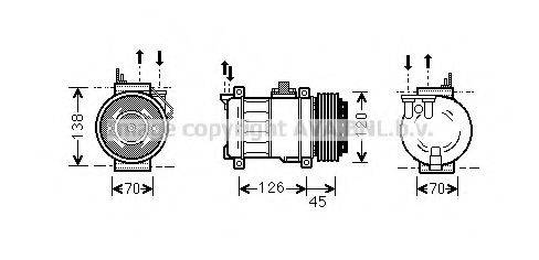 AVA QUALITY COOLING MSK276 Компресор, кондиціонер