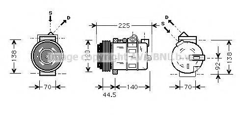 AVA QUALITY COOLING MSK369 Компресор, кондиціонер