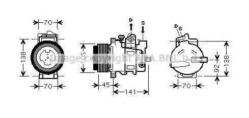 AVA QUALITY COOLING MSK429 Компресор, кондиціонер