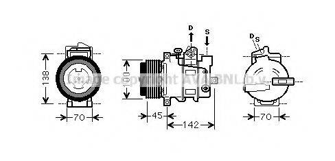 AVA QUALITY COOLING MSK430 Компресор, кондиціонер