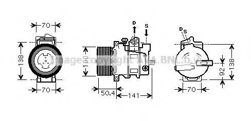 AVA QUALITY COOLING MSK431 Компресор, кондиціонер