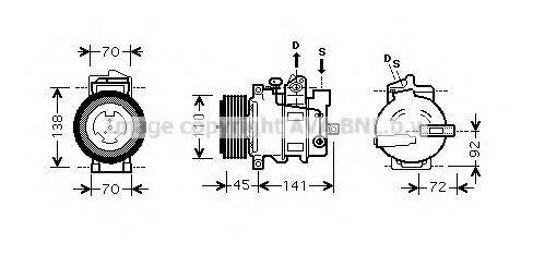 AVA QUALITY COOLING MSK433 Компресор, кондиціонер