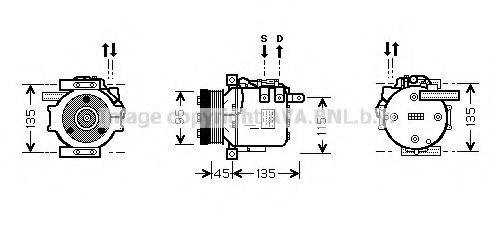 AVA QUALITY COOLING MSK456 Компресор, кондиціонер