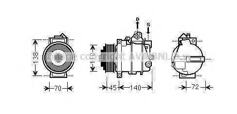 AVA QUALITY COOLING MSK561 Компресор, кондиціонер