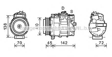 AVA QUALITY COOLING MSK580 Компресор, кондиціонер