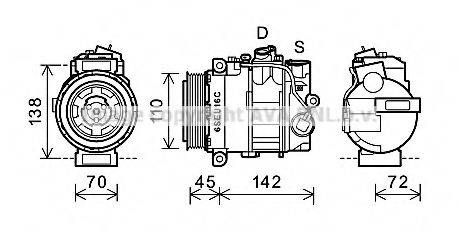 AVA QUALITY COOLING MSK614 Компресор, кондиціонер