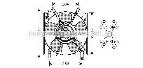 AVA QUALITY COOLING MT7516 Вентилятор, охолодження двигуна