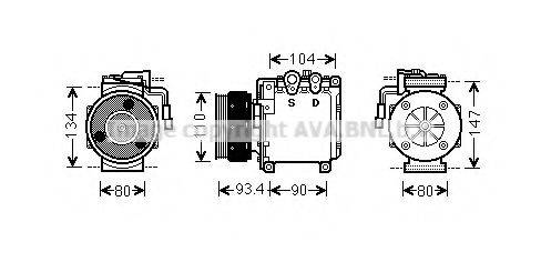 AVA QUALITY COOLING MTK212 Компресор, кондиціонер