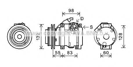 AVA QUALITY COOLING MTK219 Компресор, кондиціонер