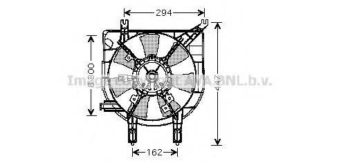 AVA QUALITY COOLING MZ7531 Вентилятор, охолодження двигуна