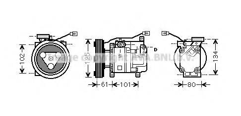 AVA QUALITY COOLING MZK207 Компресор, кондиціонер