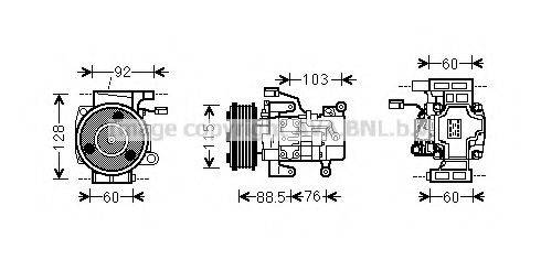 AVA QUALITY COOLING MZK251 Компресор, кондиціонер