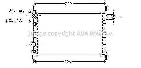 AVA QUALITY COOLING OL2150 Радіатор, охолодження двигуна