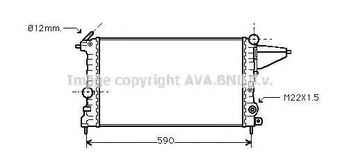 AVA QUALITY COOLING OL2161 Радіатор, охолодження двигуна