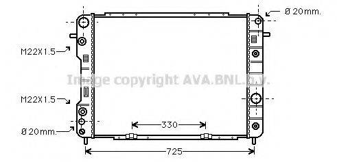 AVA QUALITY COOLING OL2199 Радіатор, охолодження двигуна