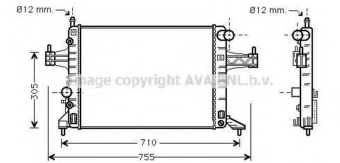 AVA QUALITY COOLING OL2308 Радіатор, охолодження двигуна