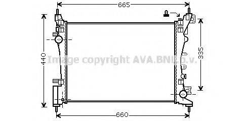 AVA QUALITY COOLING OL2574 Радіатор, охолодження двигуна