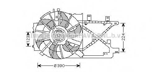 AVA QUALITY COOLING OL7516 Вентилятор, охолодження двигуна