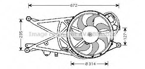 AVA QUALITY COOLING OL7530 Вентилятор, охолодження двигуна