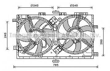 AVA QUALITY COOLING OL7641 Вентилятор, охолодження двигуна