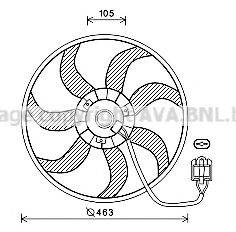 AVA QUALITY COOLING OL7657 Вентилятор, охолодження двигуна