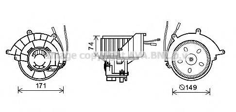 AVA QUALITY COOLING OL8629 Електродвигун, вентиляція салону