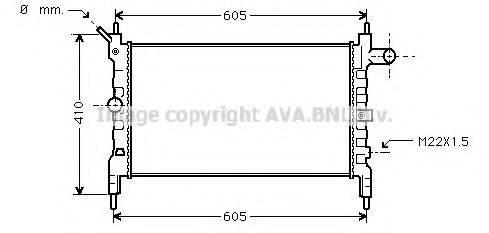 AVA QUALITY COOLING OLA2023 Радіатор, охолодження двигуна