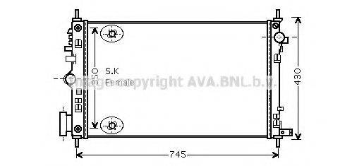 AVA QUALITY COOLING OLA2470 Радіатор, охолодження двигуна