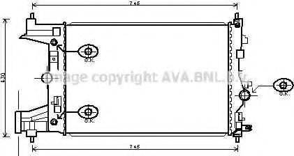 AVA QUALITY COOLING OLA2545 Радіатор, охолодження двигуна