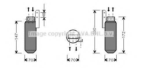 AVA QUALITY COOLING OLD164 Осушувач, кондиціонер