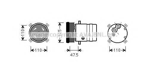 AVA QUALITY COOLING OLK493 Компресор, кондиціонер