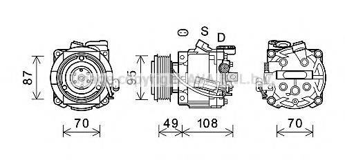 AVA QUALITY COOLING OLK668 Компресор, кондиціонер