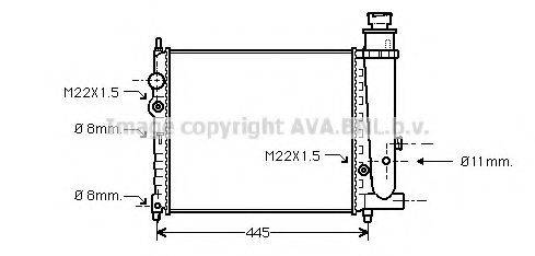 AVA QUALITY COOLING PE2073 Радіатор, охолодження двигуна