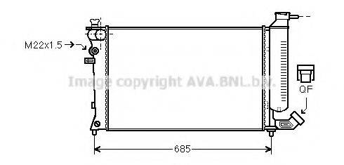 AVA QUALITY COOLING PE2137 Радіатор, охолодження двигуна