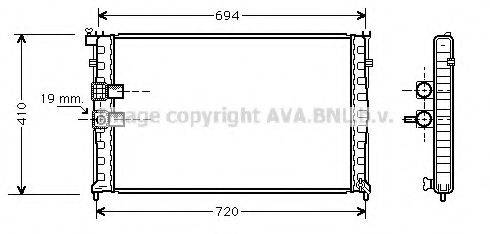 AVA QUALITY COOLING PE2177 Радіатор, охолодження двигуна