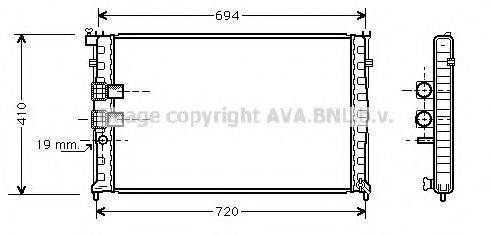 AVA QUALITY COOLING PE2178 Радіатор, охолодження двигуна