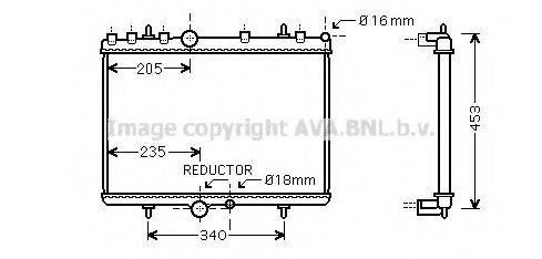 AVA QUALITY COOLING PE2269 Радіатор, охолодження двигуна