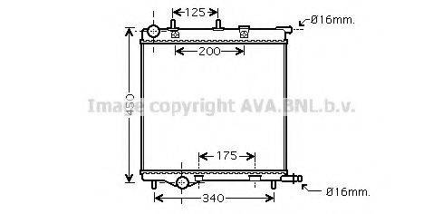 AVA QUALITY COOLING PE2293 Радіатор, охолодження двигуна