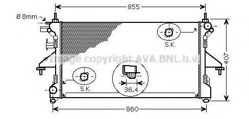 AVA QUALITY COOLING PE2305 Радіатор, охолодження двигуна